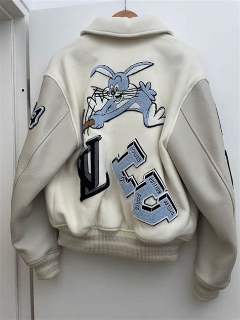 louis vuitton varsity leather bomber jacket bugs bunny